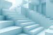 © Adobe Contributor - Blue Geometric Stairs Architecture Space