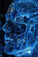 Poster - Close up of a glass sculpture, suitable for artistic projects