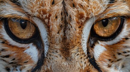 Poster - A striking close-up of a tiger's intense eyes. Perfect for wildlife projects