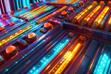 Poster - A cluster of bright light bulbs up close. Perfect for illustrating creativity and innovation