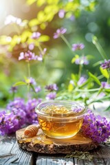 Poster - close up of alfalfa honey. Selective focus