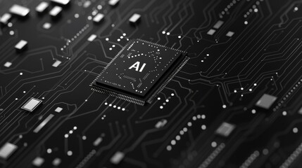 AI, Artificial Intelligence concept, 3d rendering, conceptual image. High quality photo