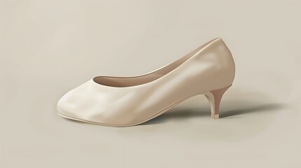 Wall Mural - Illustrate ballet flats, capturing the rounded toe and delicate appearance.