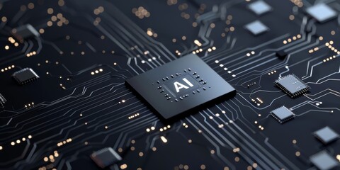 AI, Artificial Intelligence concept, 3d rendering, conceptual image. High quality photo