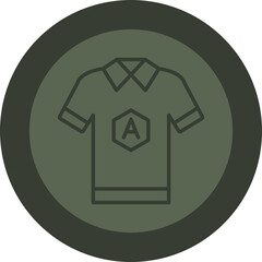 Sticker - Shirt Line Green Circle Icon