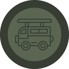 Poster - Surf Van Line Green Circle Icon