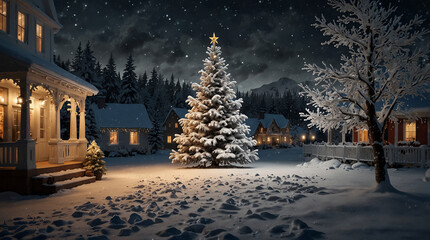 White Christmas beautiful view