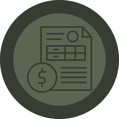 Poster - Invoice Line Green Circle Icon