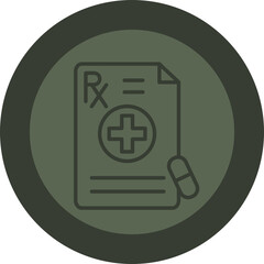 Sticker - Prescription Line Green Circle Icon