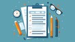 © ngstock - Picture a flat design of a project scope change request form