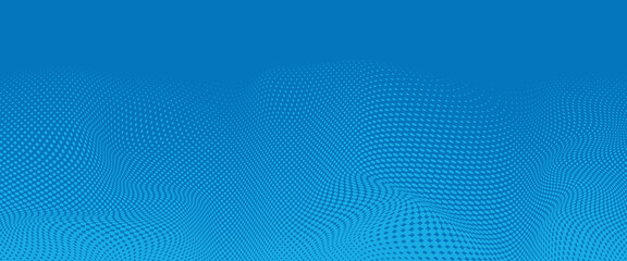 abstract digital wave of particles. futuristic point wave. technology background vector.