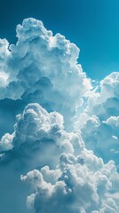 Sticker - Towering Cumulus Clouds Against a Bright Blue Sky