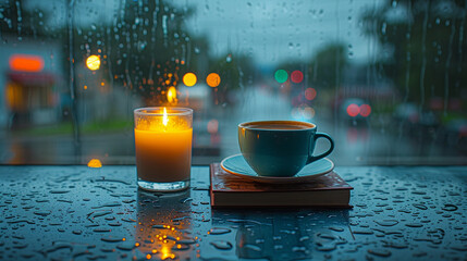 Poster - cup of coffee on table