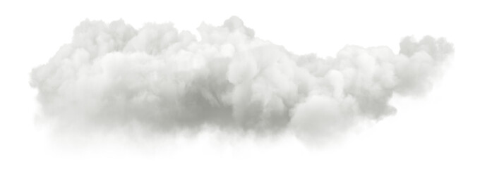 Wall Mural - isolate ethereal white puff clouds on transparent backgrounds 3d render png