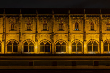 Wall Mural - Jeronimos Monastery At Night In Lisbon, Portugal