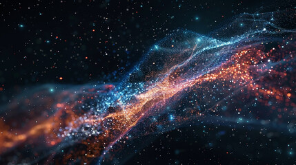 Abstract outer space with stars and cosmic glow