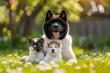 Wall Mural - American Akita dog breed