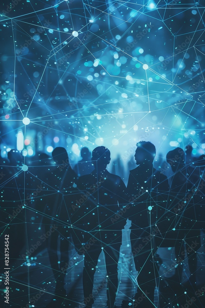 Digital and Technology Group concept, people and crowd connected to ...