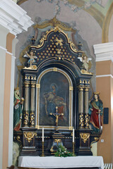 Wall Mural - The altar of Our Lady of Sorrows in the Church of St. Clare of Assisi in Zagreb, Croatia