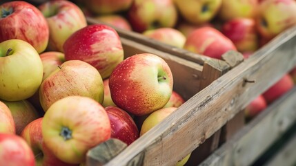 Canvas Print - a crate of apples