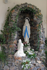 Wall Mural - Our Lady of Lourdes, chapel of the Good Shepherd in Gornje Bazje, Croatia