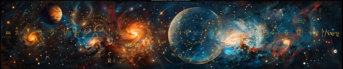 banner with an astrology theme