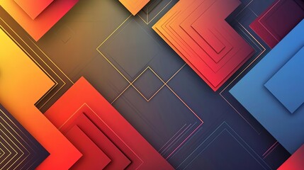 abstract geometric background with vibrant gradient colors dynamic modern art digital illustration
