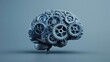 © Nany - An artistic illustration of a human brain with gears and cogs integrated into the design, symbolizing the brain as a complex machine and center of cognition