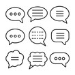 © mobarok8888 - Set of Simple Set of Speech Bubble Thin Line Icons black vector on white background
