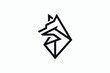 © captoro - Abstract Geometric Wolf Head Logo Linear Sharp and Elegant Design for Modern Brands
