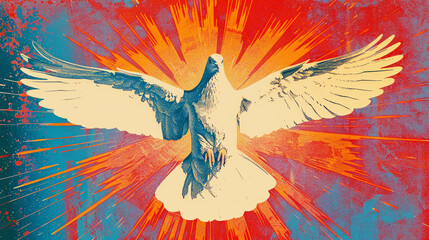 dove holy spirit christian symbolism illustration