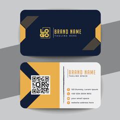 abstract blue visiting card layout design template