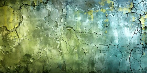 Wall Mural - Vintage distressed green stucco wall texture: A closeup with grungy backdrop. Concept Green Wall Texture, Vintage Stucco, Distressed Background, Grungy Backdrop