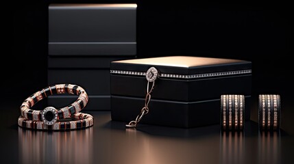 Sticker - luxury jewelry black box mockup UHD Wallpaper