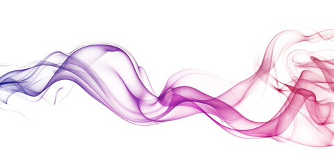 Poster - purple pink smooth smoke wave isolated on white or transparent png