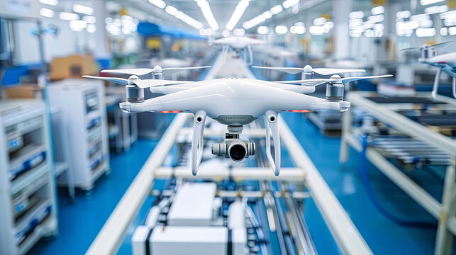 Manufacturing various surveillance drones in a factory