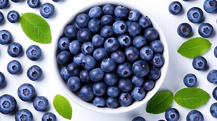 Sticker - Top down view of blueberries UHD Wallpaper