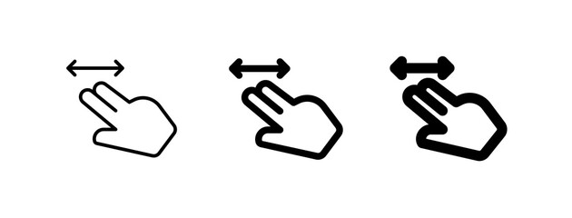 Wall Mural - Editable two finger slide vector icon. Part of a big icon set family. Perfect for web and app interfaces, presentations, infographics, etc