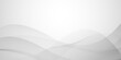 © Graphic_Era - Minimalist grey white abstract background design with dynamic waves effect concept of digital futuristic technology vector illustrations. vector Grey white background.
