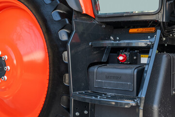 Poster - Close up of battery of tractor.
