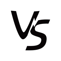 versus calligraphy design. battle competition sign and symbol.