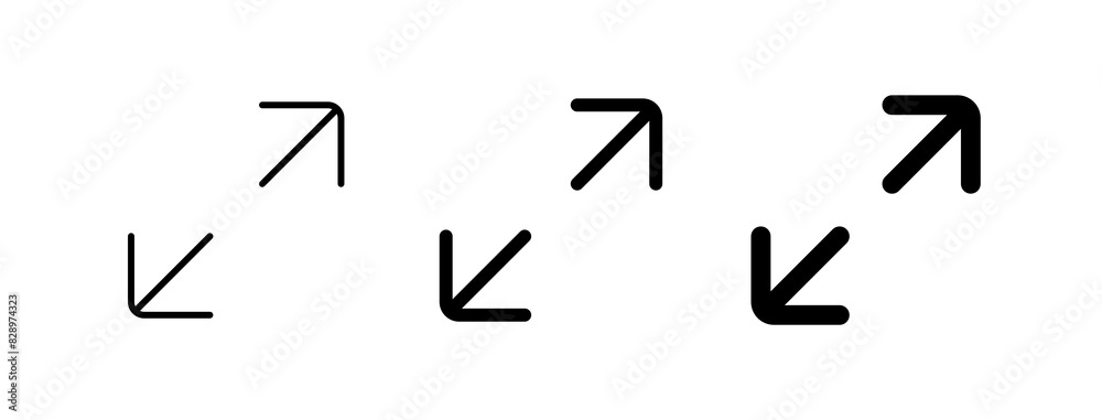 Editable vector maximize screen icon. Part of a big icon set family ...