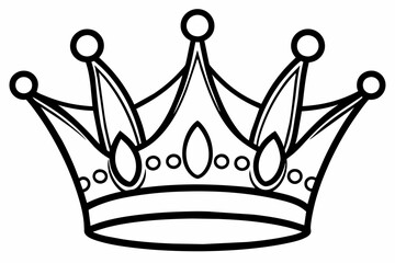 Poster - a crown with a blue background