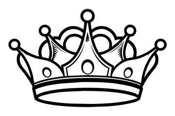 Poster - a crown with a blue background