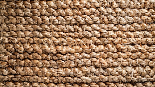 Artisanal Elegance Exquisite Topdown Shot of Handwoven Mat Intricate Detail and Superior Craftsmanship on Display
