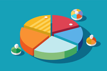 Poster - a pie chart with several different types of pies