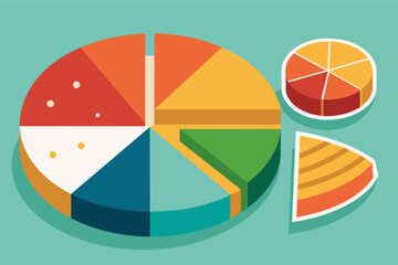 Poster - a pie chart with different types of pies