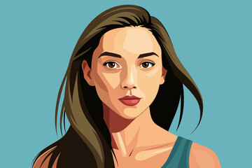 Poster - a woman with long hair and a white top