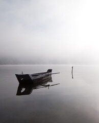 Wall Mural - fog on the lake