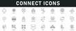 © Icon Zilla - Connect Icons vector illustration with thin line editable stroke containing network, join, collaborate, interact, integration, connection, link, together, connectivity, interaction, connecting, cable